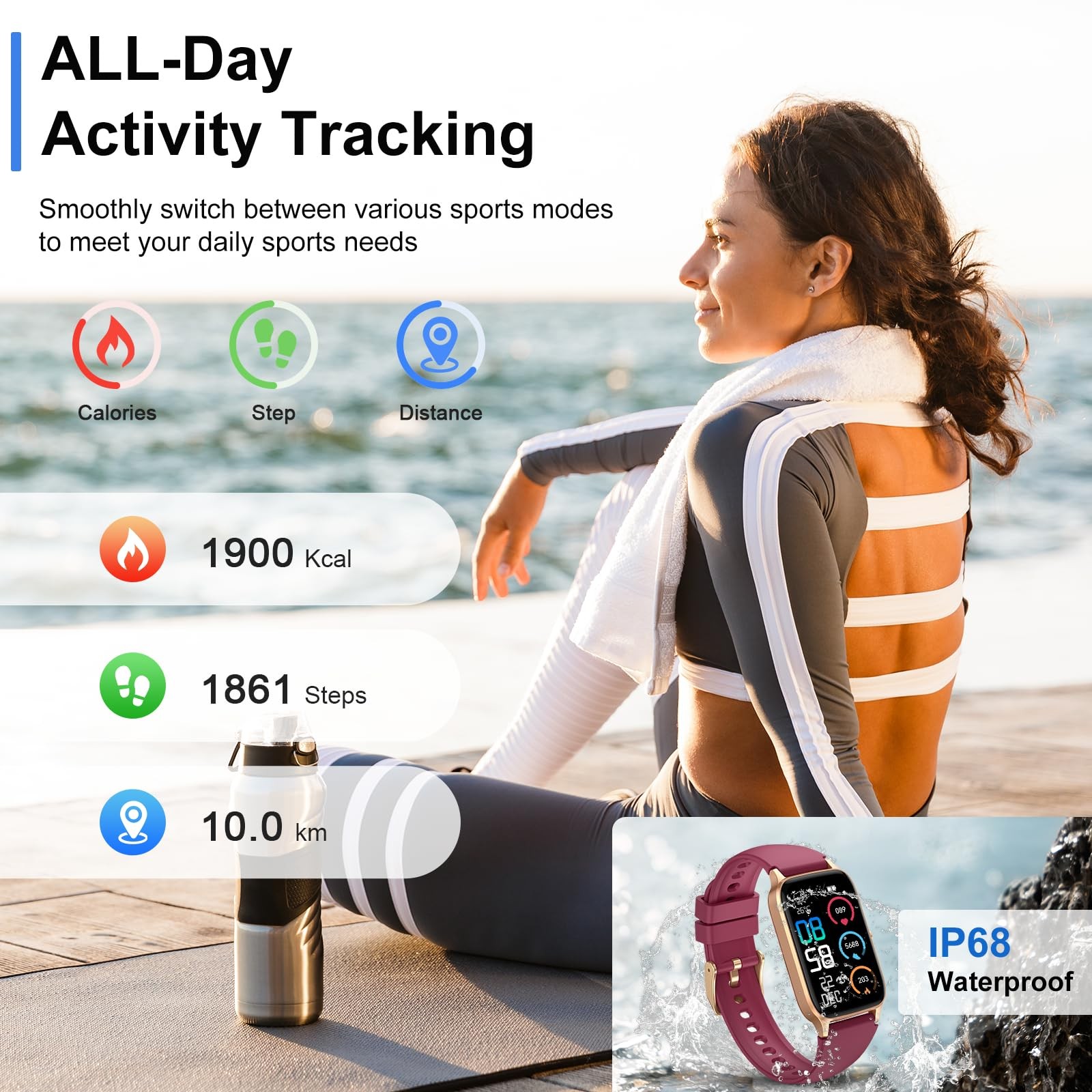 Smart Watch for Women Men, 1.57″ Smartwatch (Answer/Make Call), 2025 NEW Fitn…