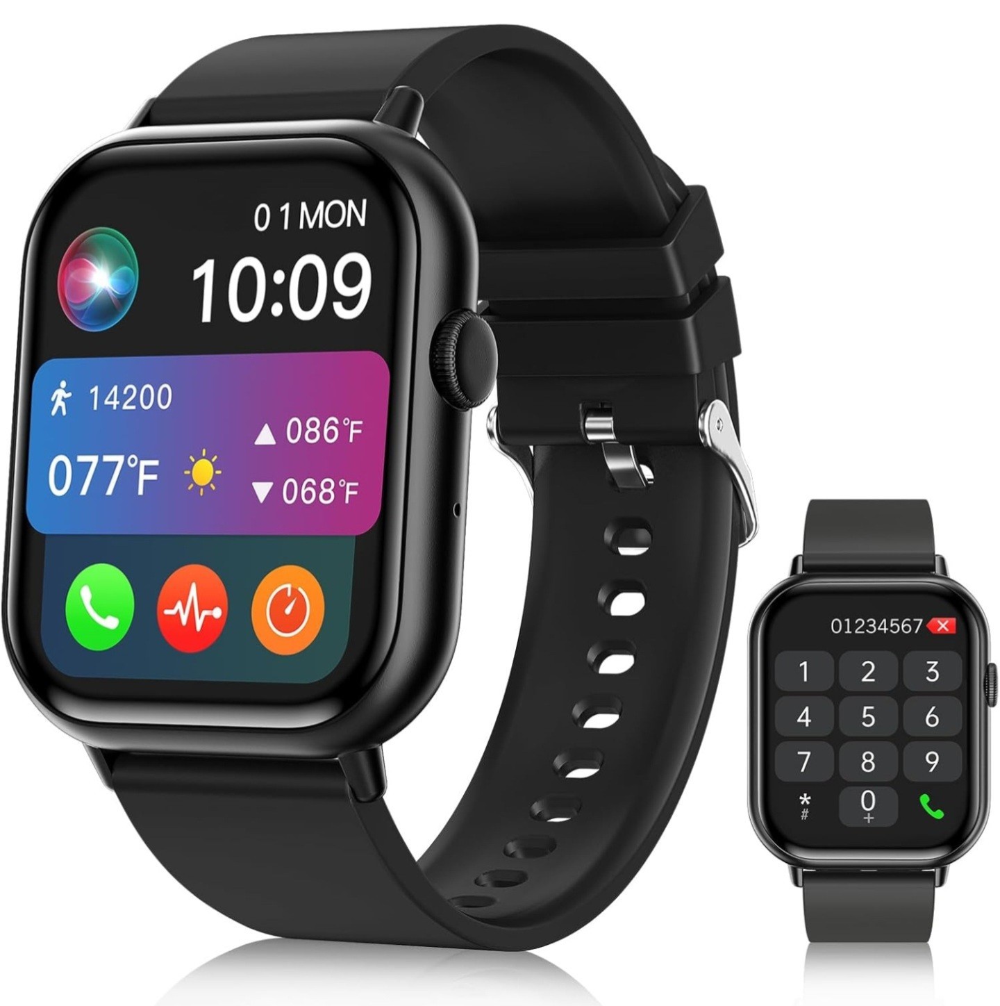 Smart Watches for Men Women (Answer/Make Call), 2.01″ HD Screen Fitness Tracker