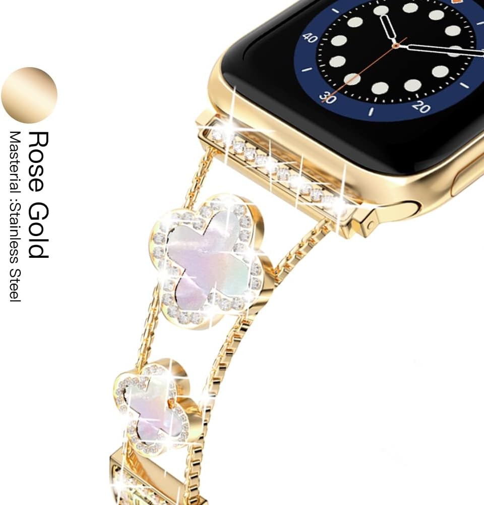 Diamond Metal Strap Compatible with Apple Watch Series 11/10/9 38mm-49mm