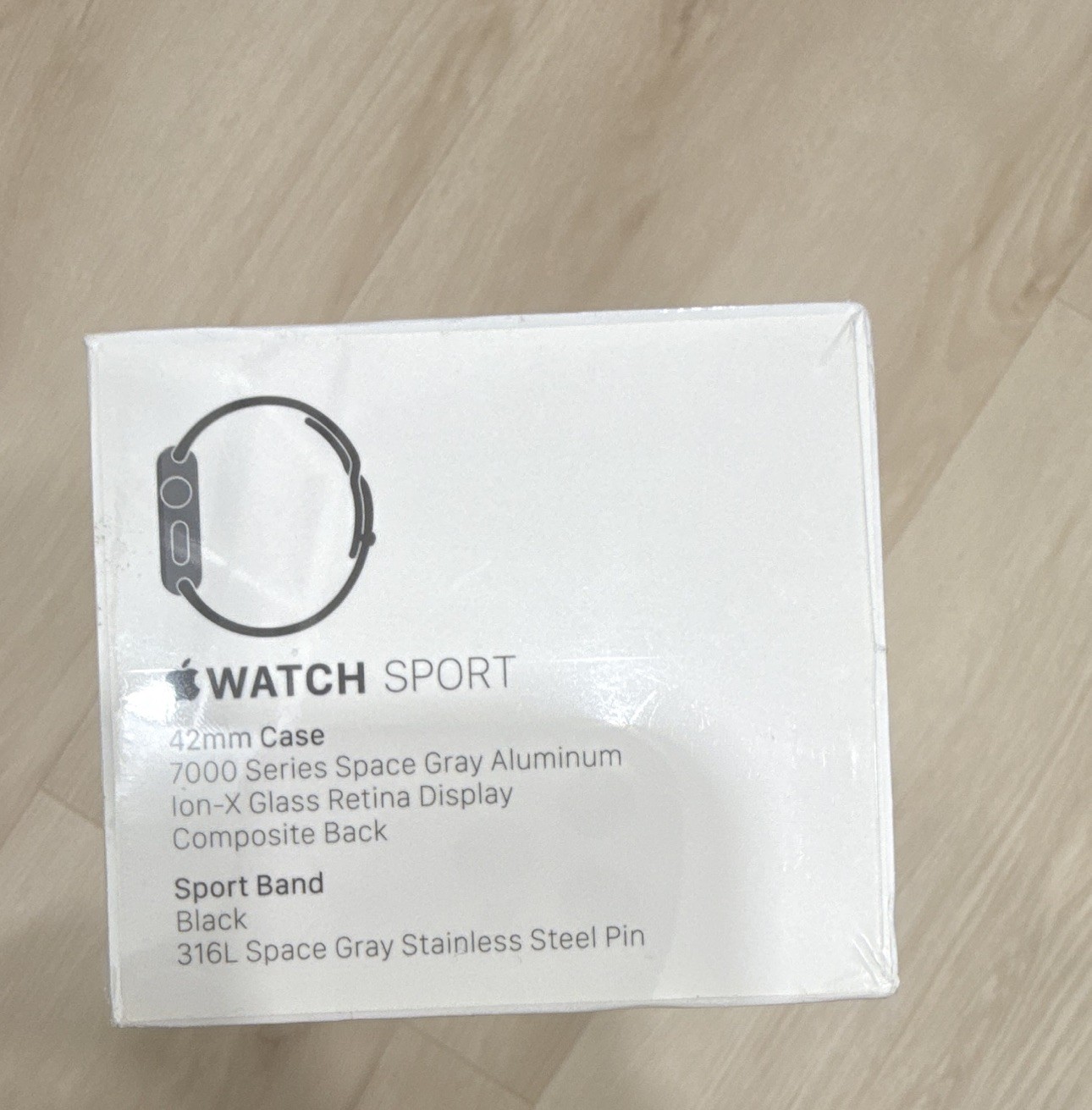RARE Sealed Apple Watch 1st Gen (Series 0) 42mm Space Gray 2015 Vintage⁠
