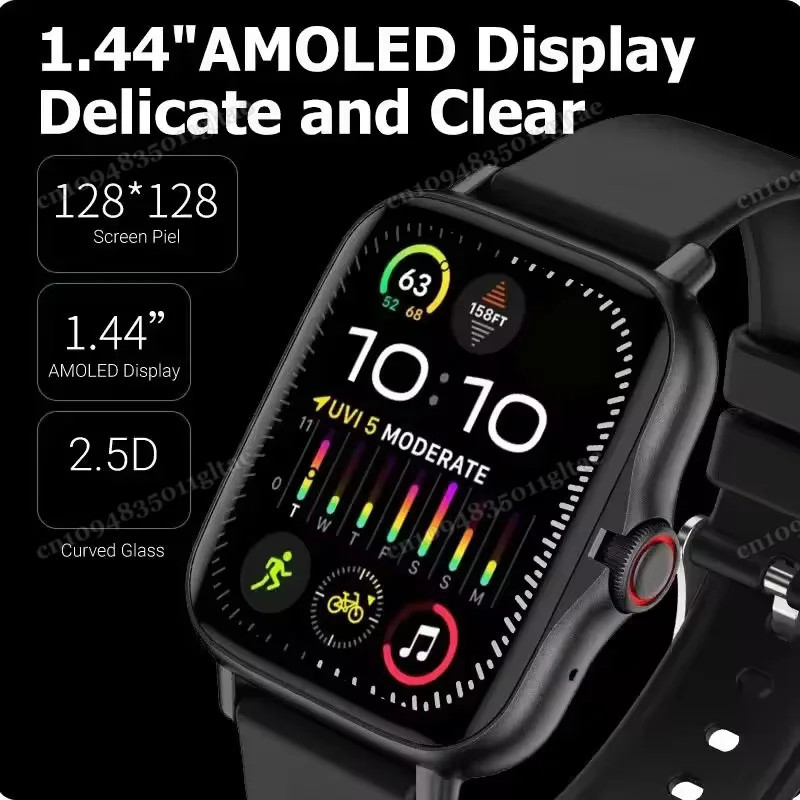 2026 Smart Watch Android Phone 1.44” Inch Color Screen Bluetooth Call Blood Oxy
