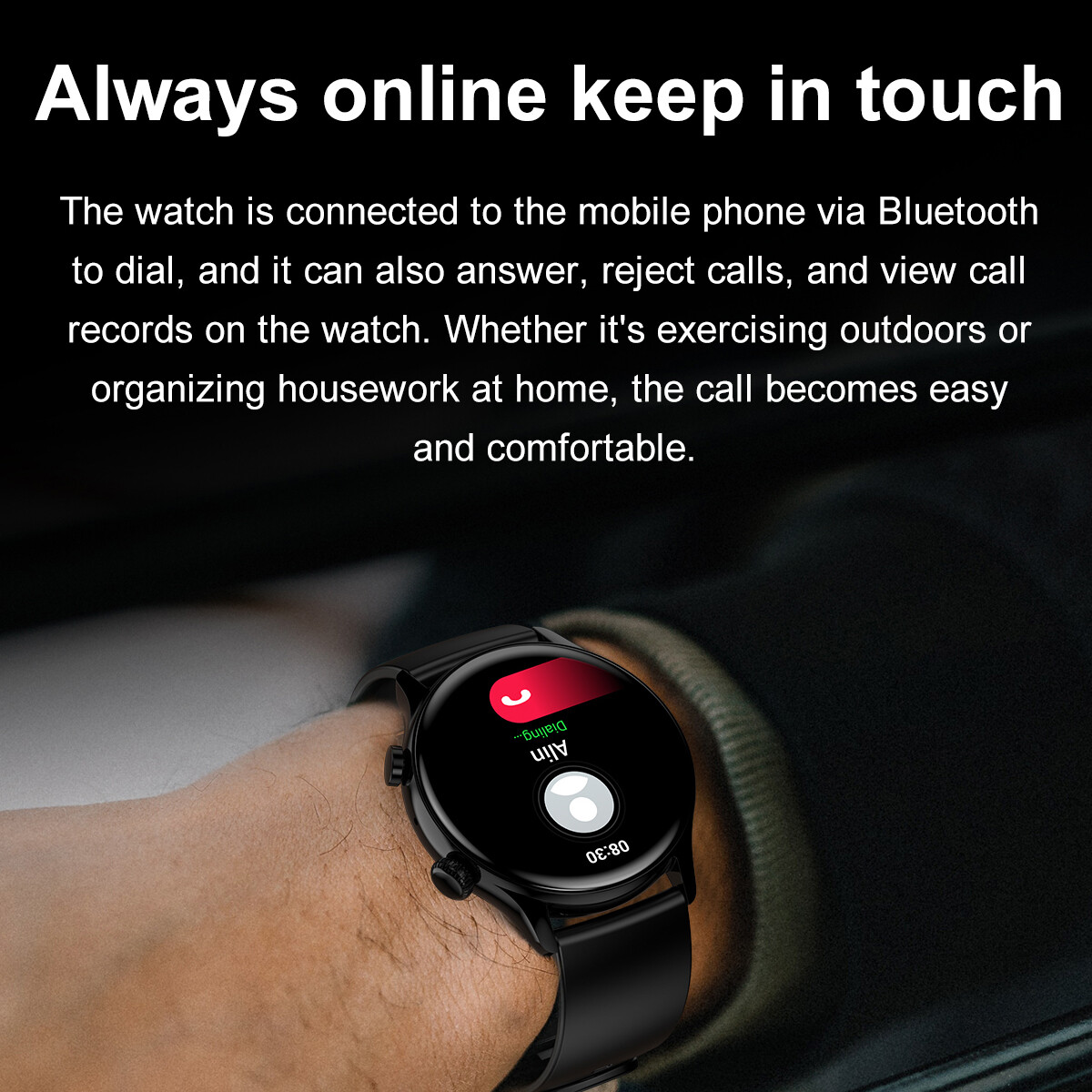 Smart Watch Women Men Lady Sport Fitness Smartwatch Call SMS Notification