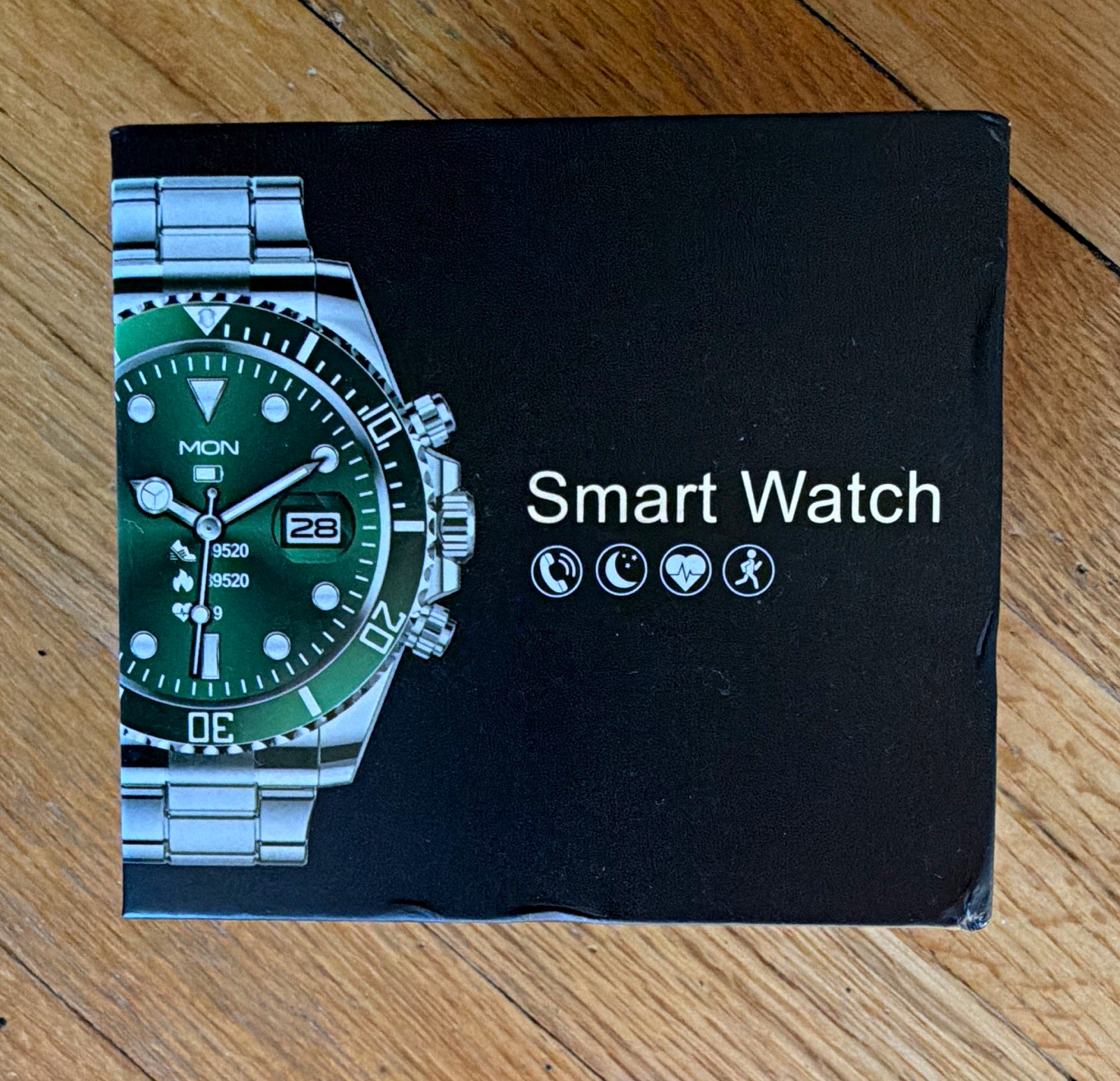 AW12 Smart Watch 46mm Silver Stainless Steel Band Bluetooth, iOS/Android 4GB