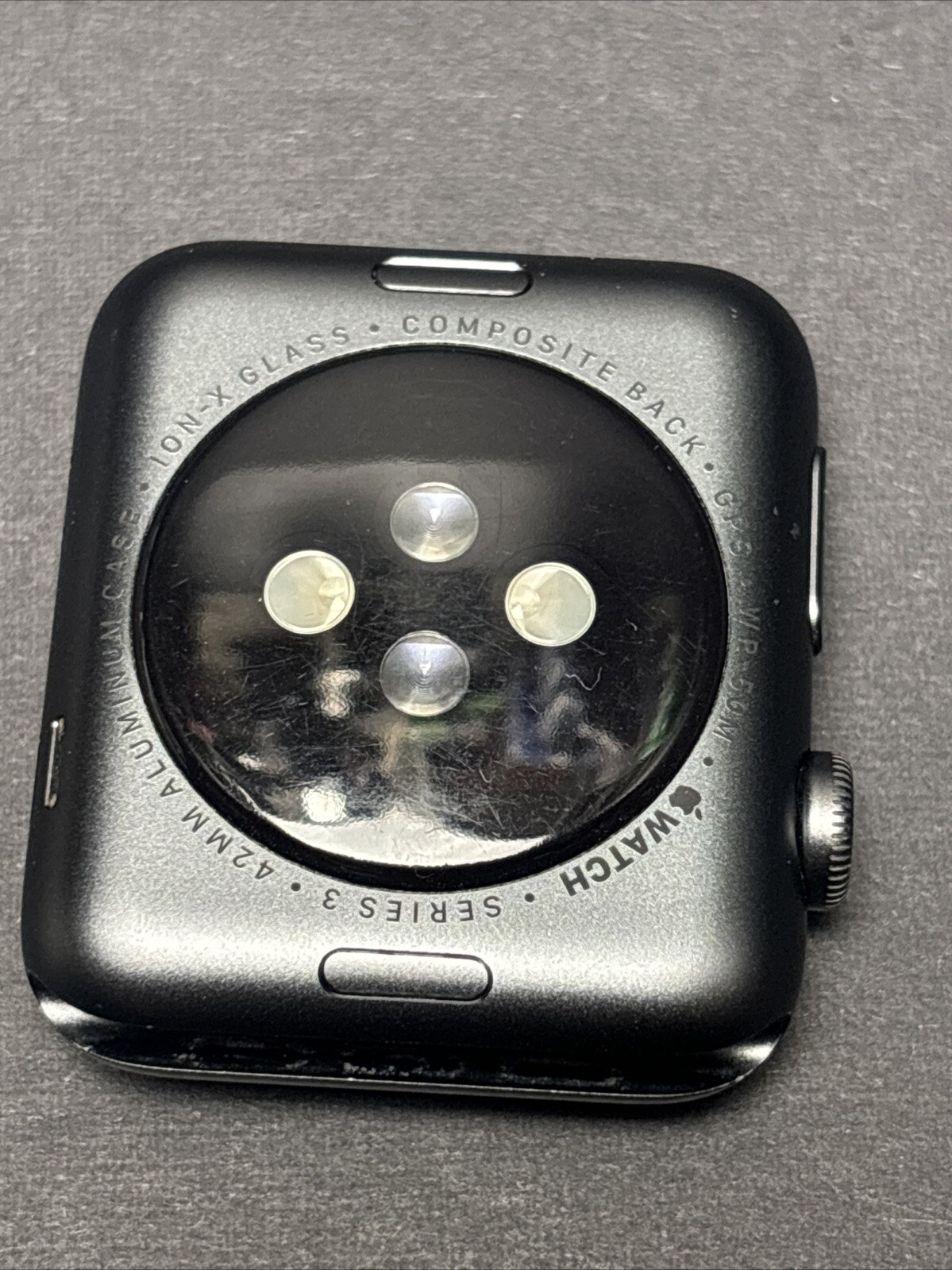 PARTS ONLY Apple Watch Series 3 42mm Space Gray A1859 Aluminum Case No Band