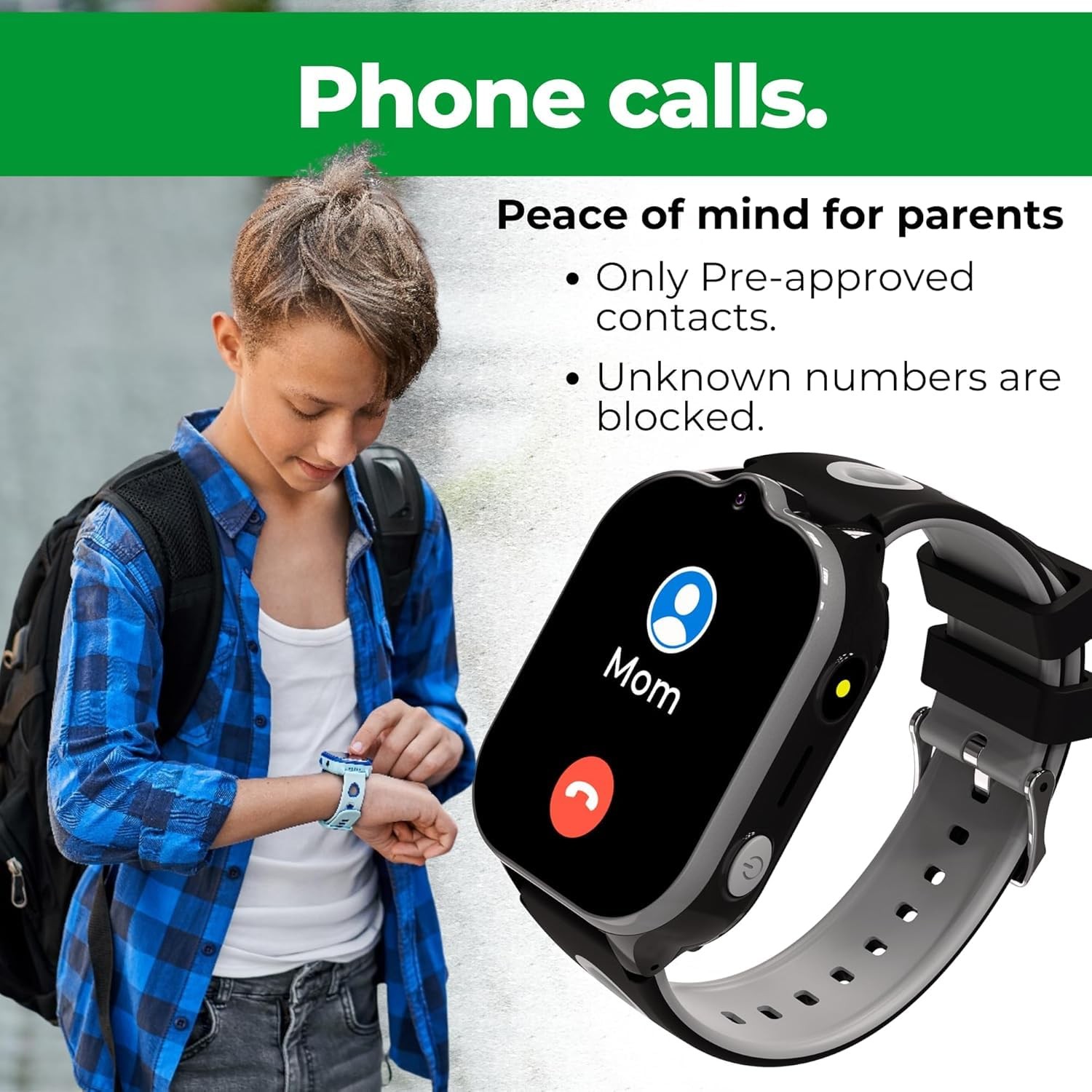 for with GPS Tracker, Audio & Video Calling, SOS Alerts, HD , Fitness Tracker…