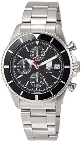 [Elgin] Chronograph Watch FK1418S-B Men’s Silver