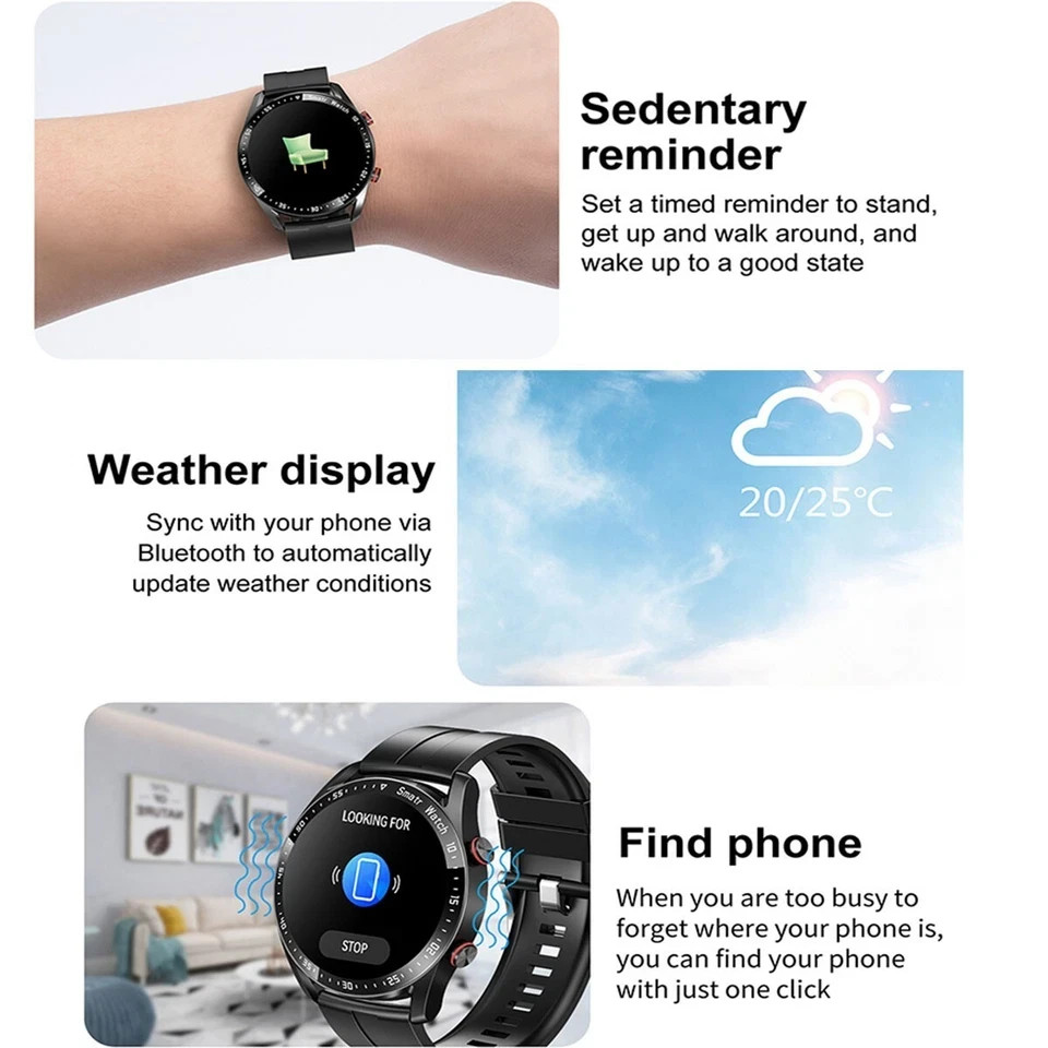 Smart Watch For Men/Women Waterproof Sports Bluetooth Call Watch iPhone Samsung