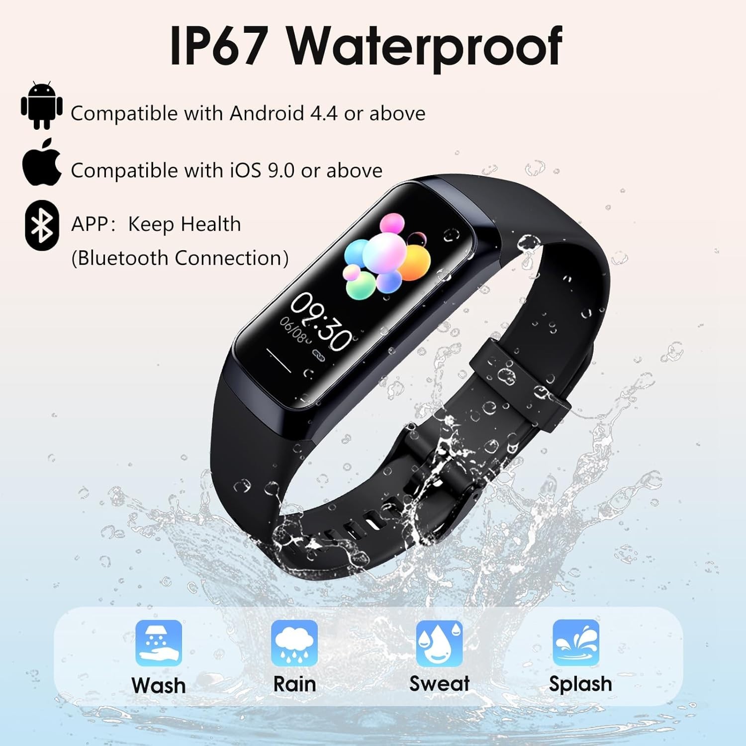 Daily Health & Fitness Tracker Smart Watch with AMOLED Screen – Waterproof
