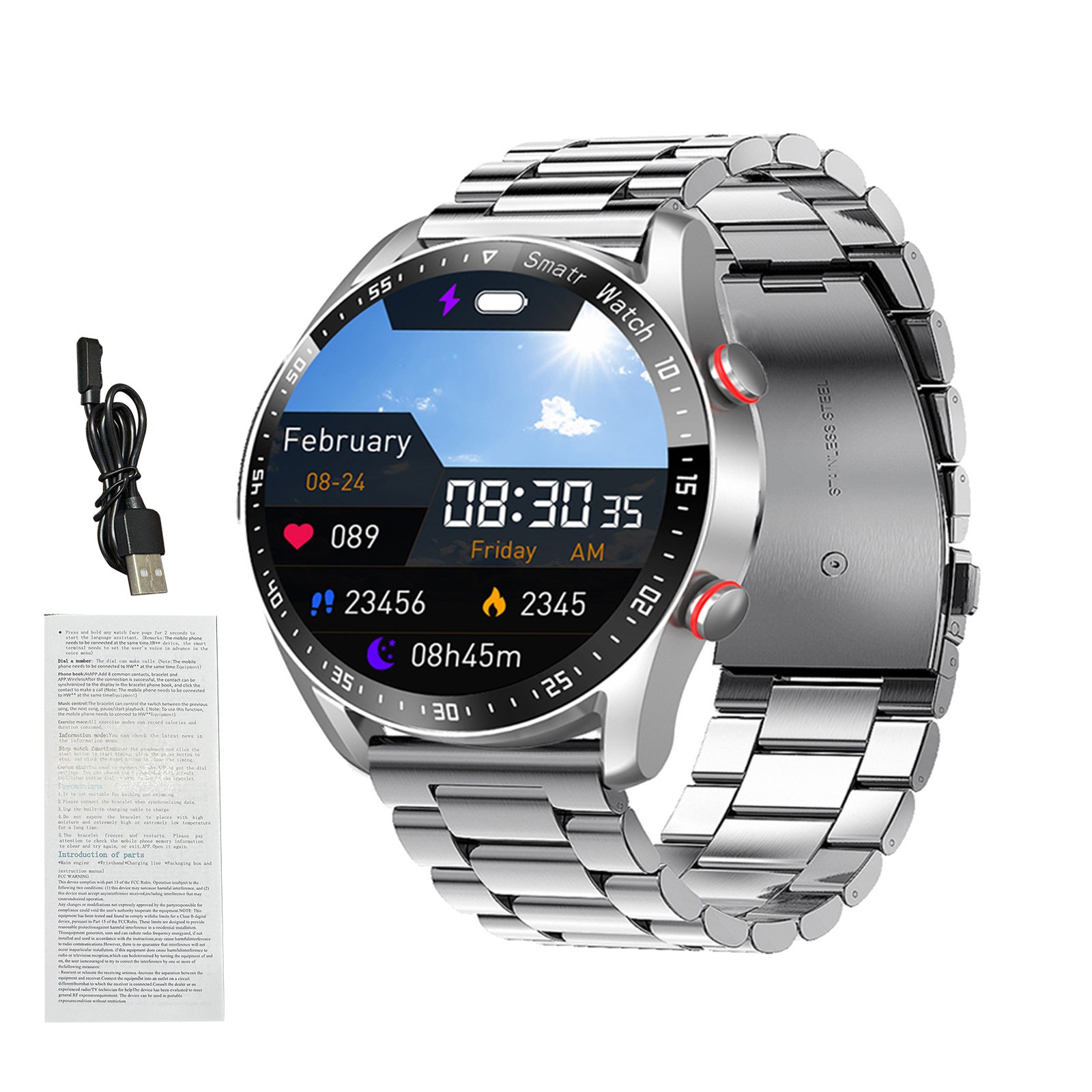 1.52 Inch BT Calling Smart Sport Watch High-Definition Screen For Exercise PYEB