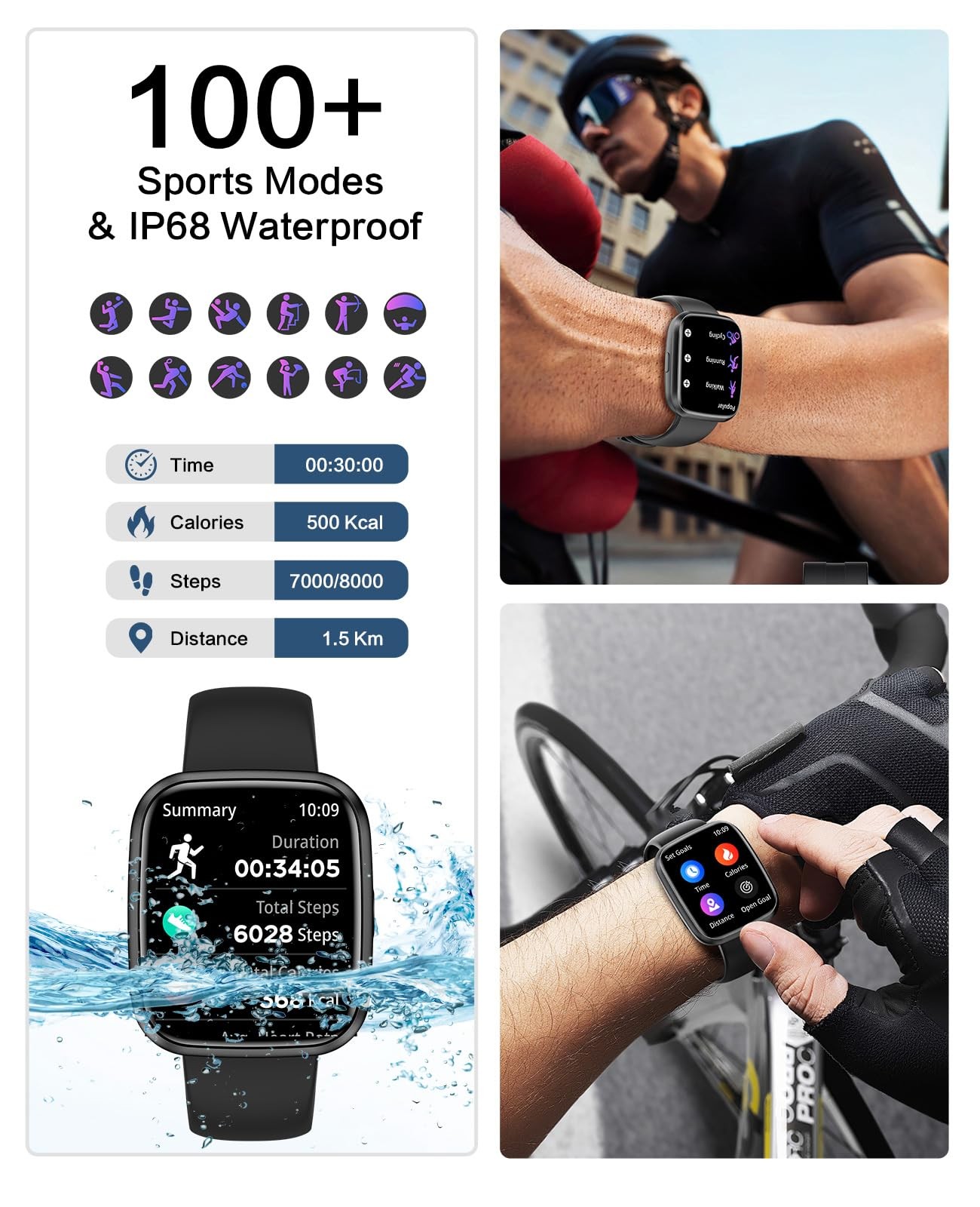 Watches for Men/, 1.75″ Bluetooth , AI Voice , 24/7 Heart Rate Monitor, /SpO2…