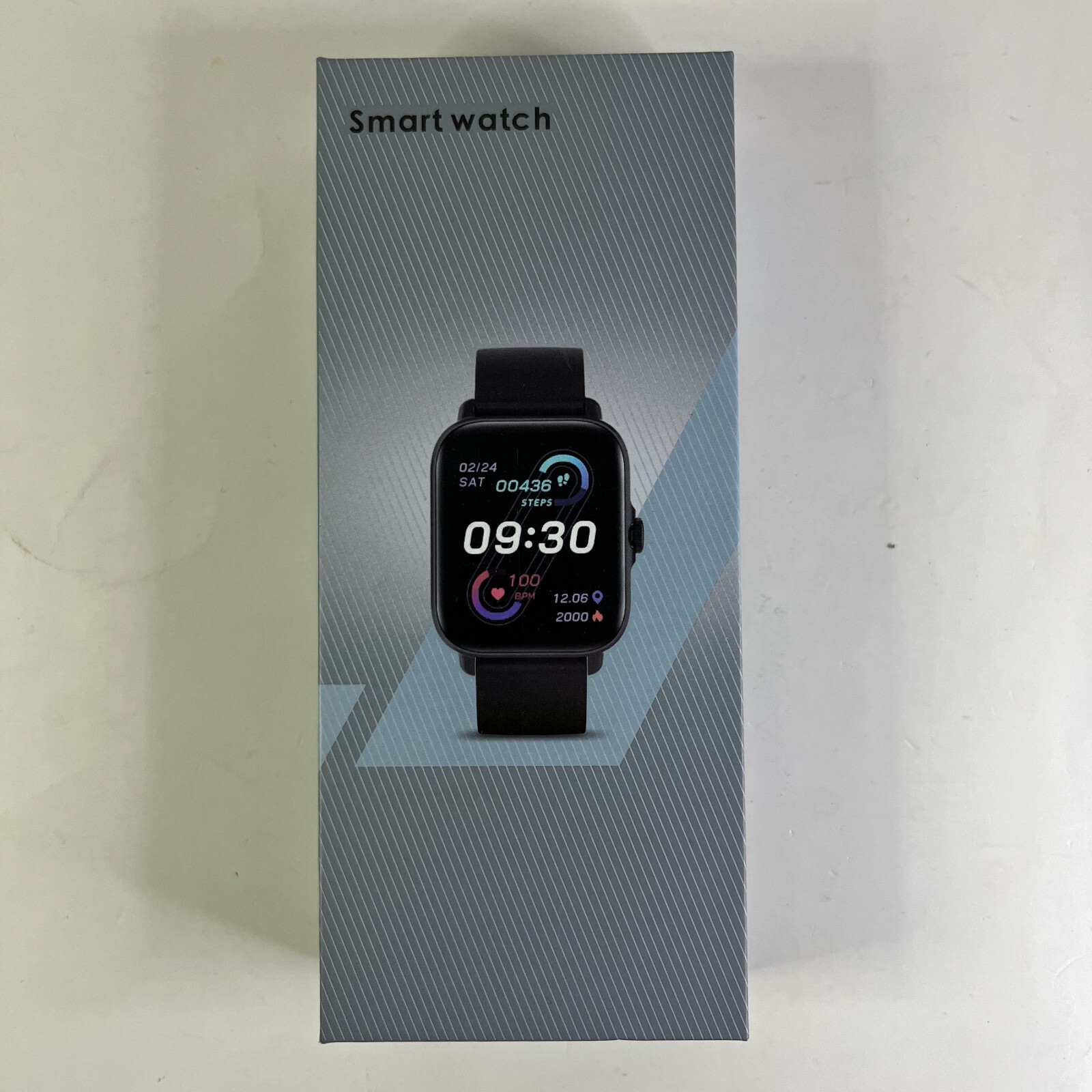 Smart Watch for iPhone or Android Waterproof Step Tracker Black