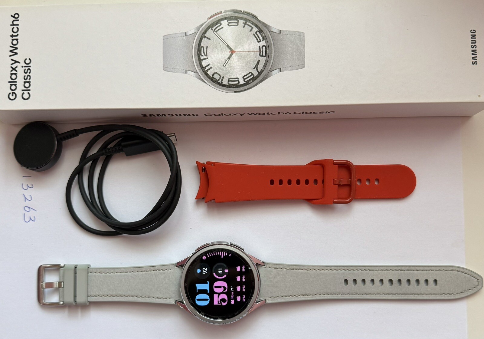Samsung Galaxy Watch6 Classic SM-R960 47mm Stainless Steel Case with Hybrid Band
