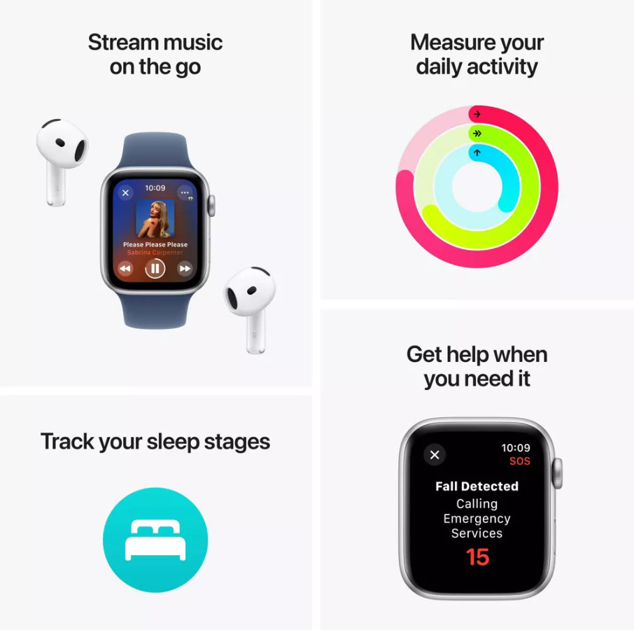 Apple Watch SE 2 40mm Midnight Aluminum – Midnight Sport Band MXE73LL/A