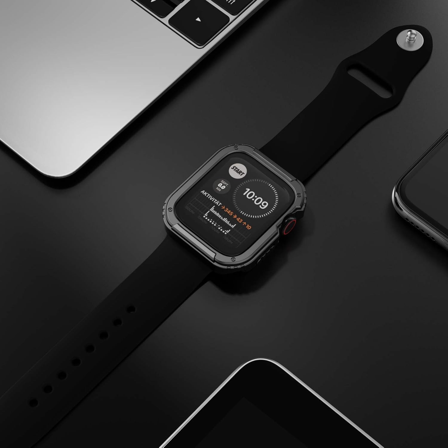 Rugged Case with Screen Protector for Apple Watch Series 10 & 11 46mm Durable Bu