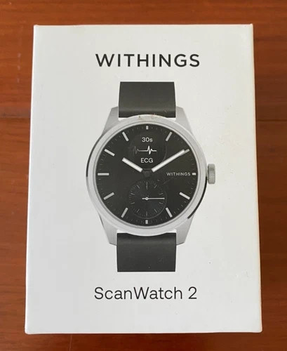 Withings ScanWatch 2 – Smartwatch – 42mm – Black/Silver NEW SEALED