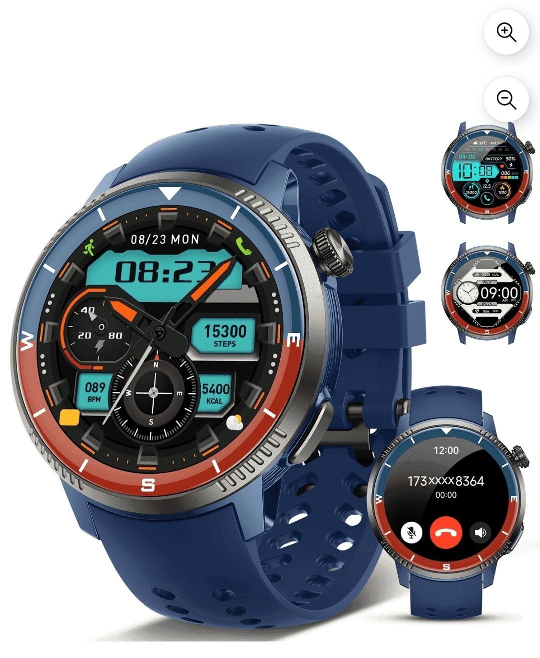 Smart Watch (Answer/Make Call), Smartwatch for Men Women, 1.43″HD AMOLED