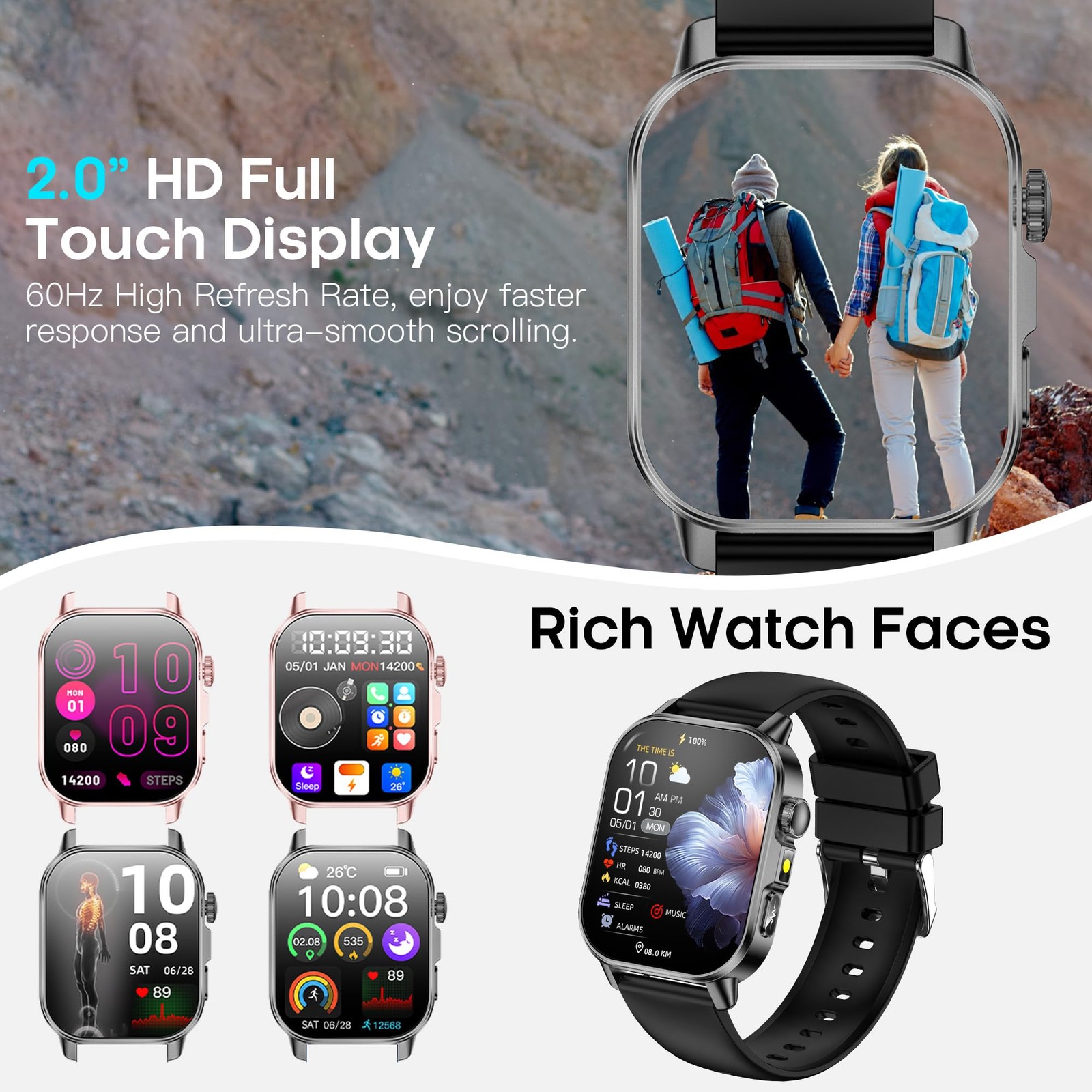 hellibito Smart Watch for Men Women, Health Fitness Tracker with 24/7 Heart R…