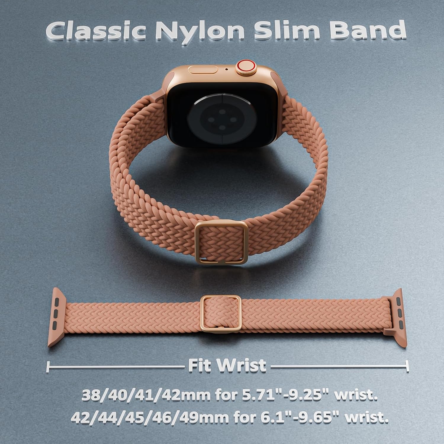 6 Pack of Nylon Straps Compatible with Apple Watch Series 7 38mm 40mm 41mm
