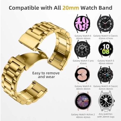 Stainless Steel Strap/Band Compatible with Samsung Galaxy Watch 8 FE 40mm Women