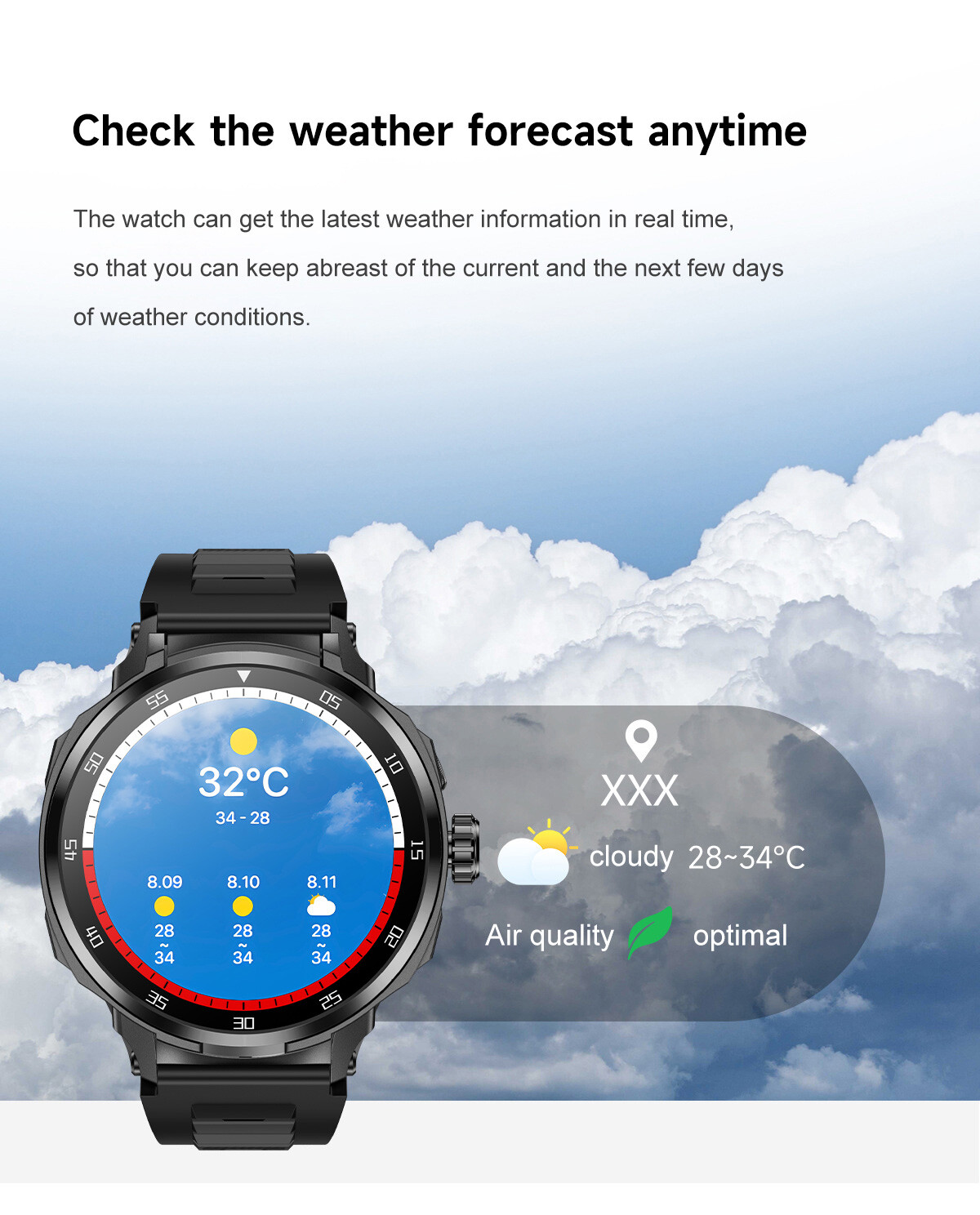 Smart Watch with Earbuds Touch Screen Sports Fitness Tracker for Men Women