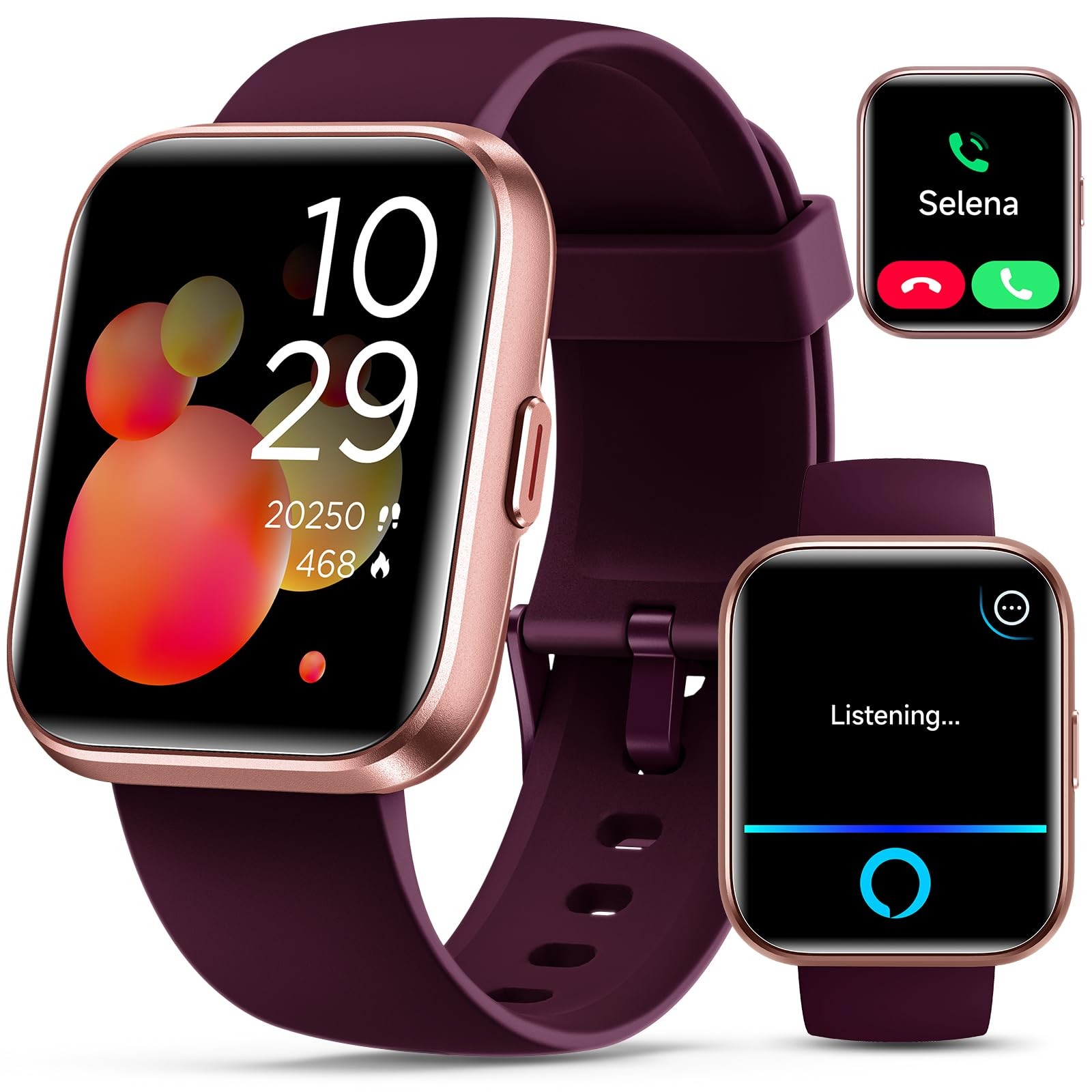 Smartwatch for Women, Compatible with Android iPhone, 1.8 Fitness Tracker Wa…