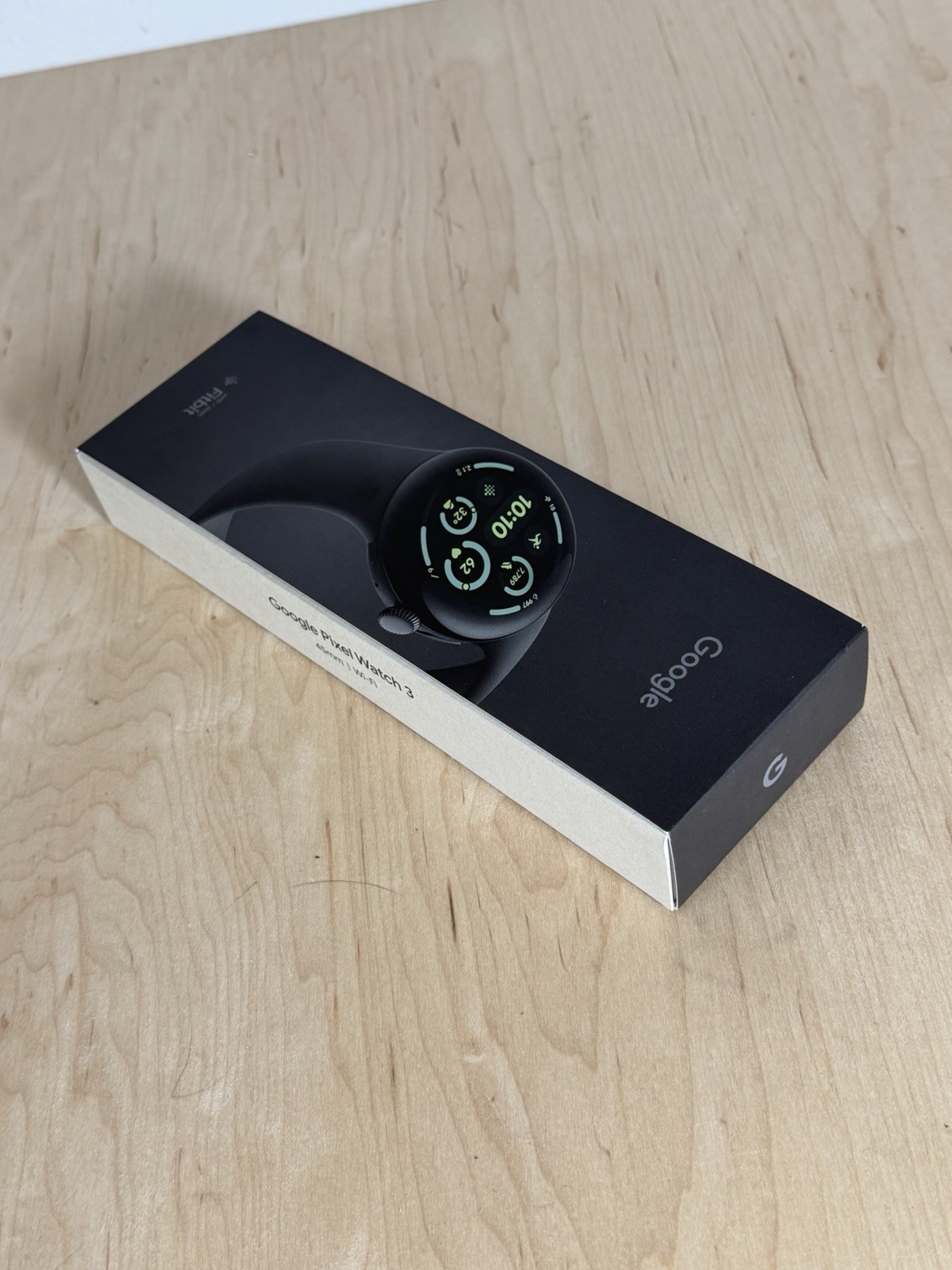 NEW GOOGLE PIXEL Watch 3 3rd Gen 45mm WiFi GPS Obsidian Matte Black Watch FITBIT
