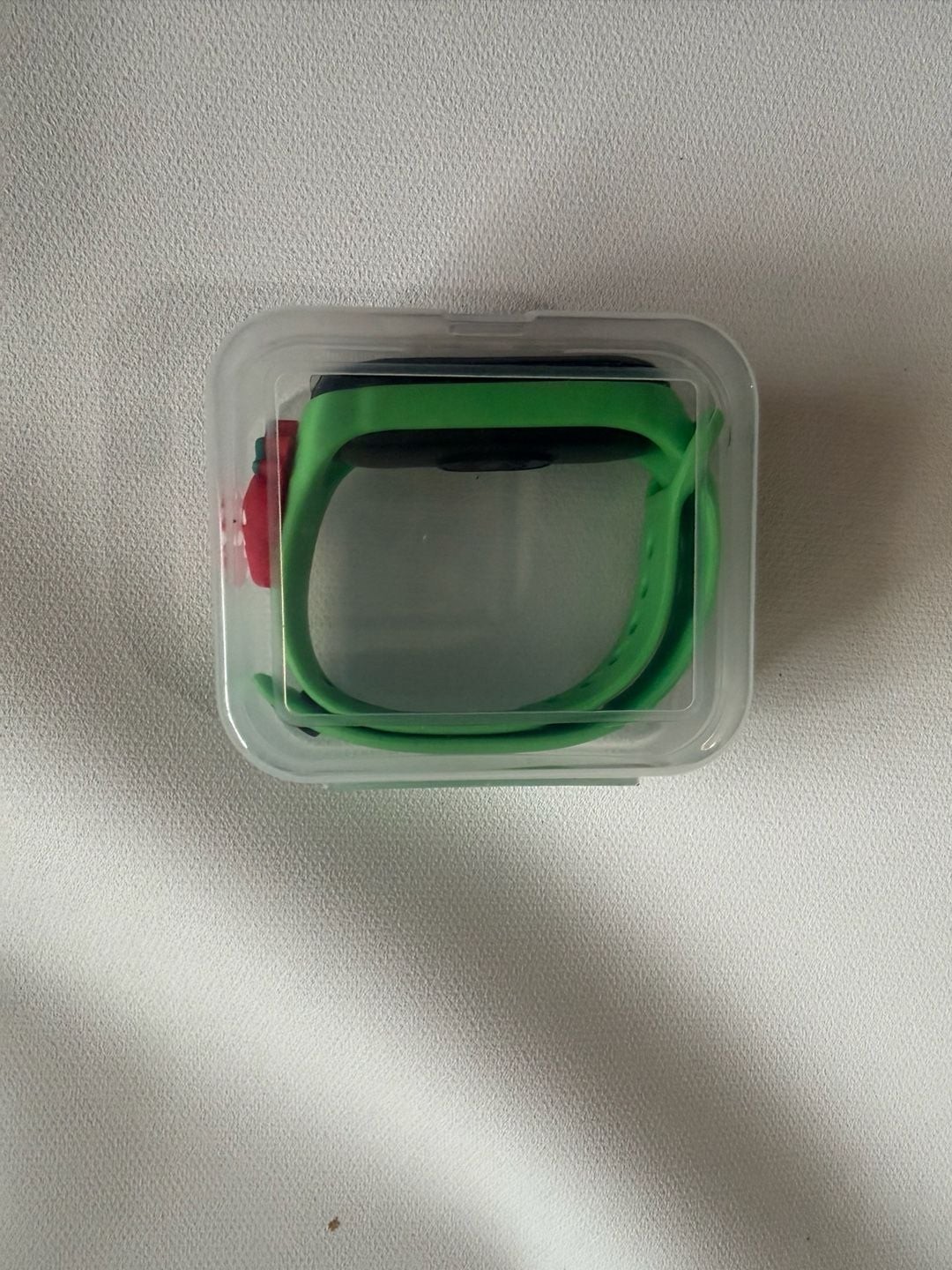Kids Strawberry Digital Watch Green Silicone Touch Wristband