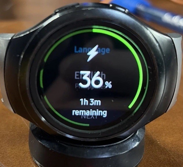 Samsung Gear S2 Sport SM-R720 Smartwatch Black Tested Works