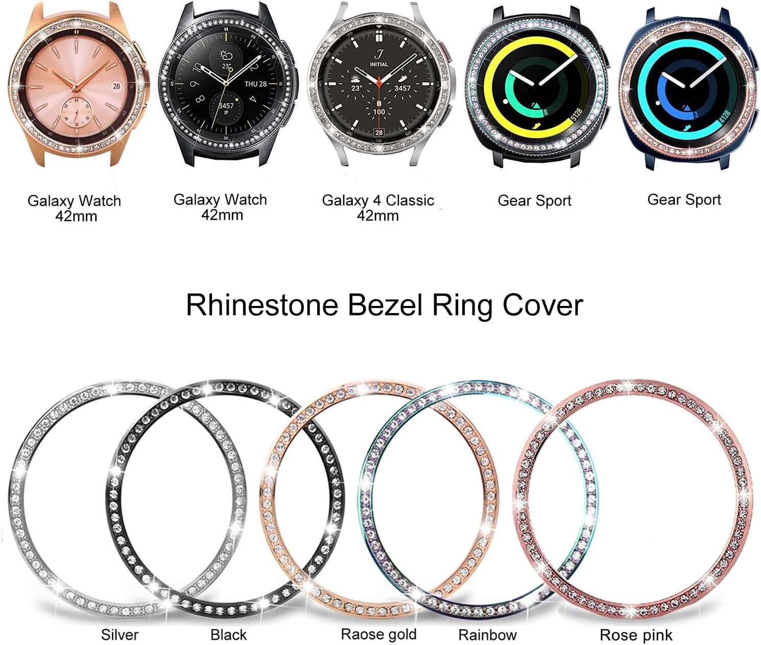 Case For Samsung Galaxy Watch 4 Classic 42mm / Galaxy Watch 42mm Bumper Silver
