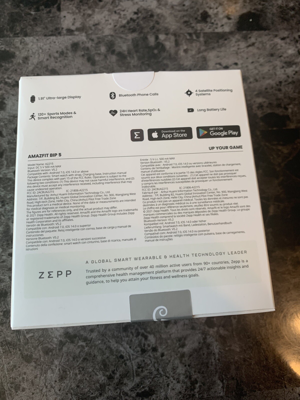Amazfit Bip 5 Smart Watch With Ultra Large Screen And Bluetooth Calling – SEALED