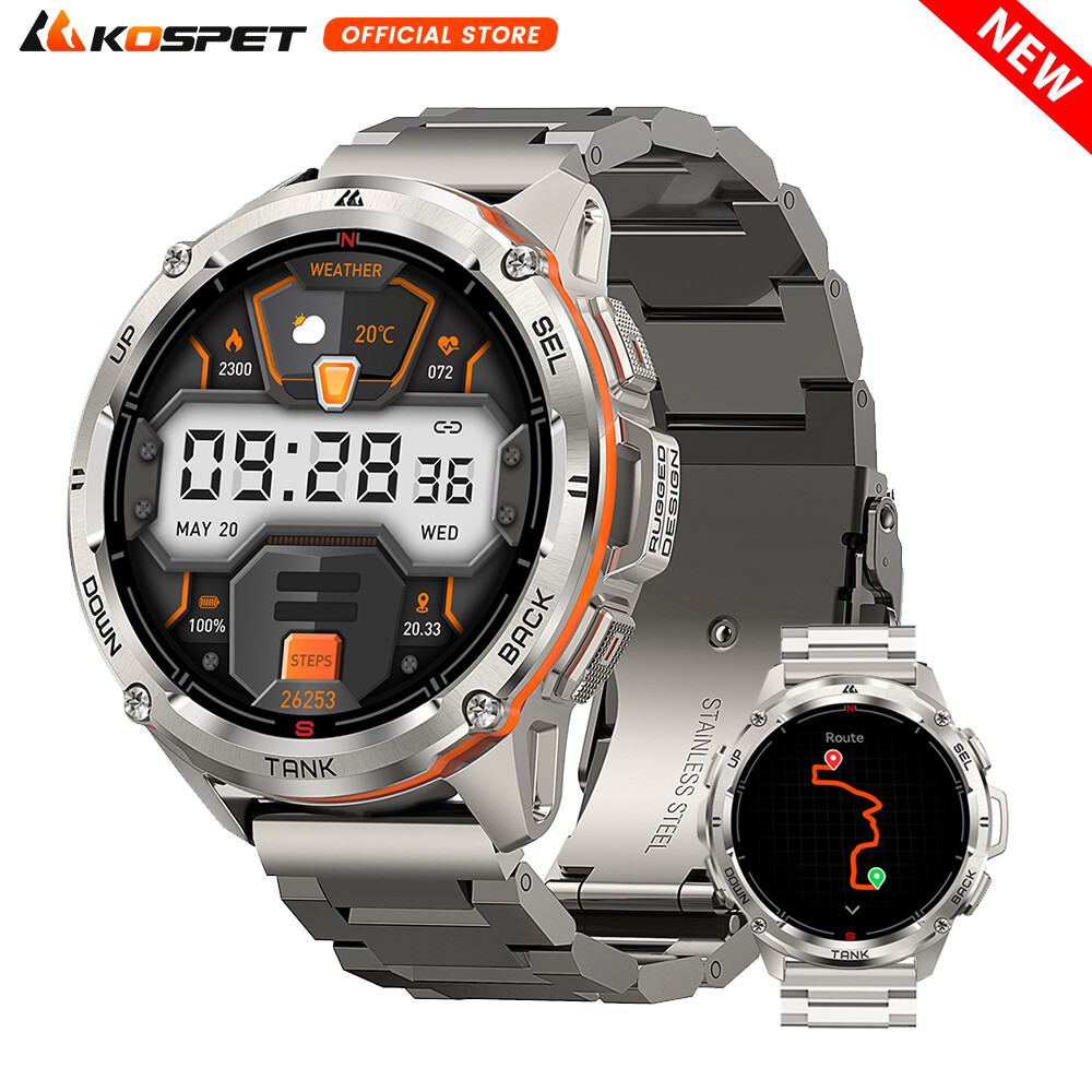 KOSPET Smart Watch Men Smartwatch GPS Smart Watch 470mAh AMOLED Waterproof Watch