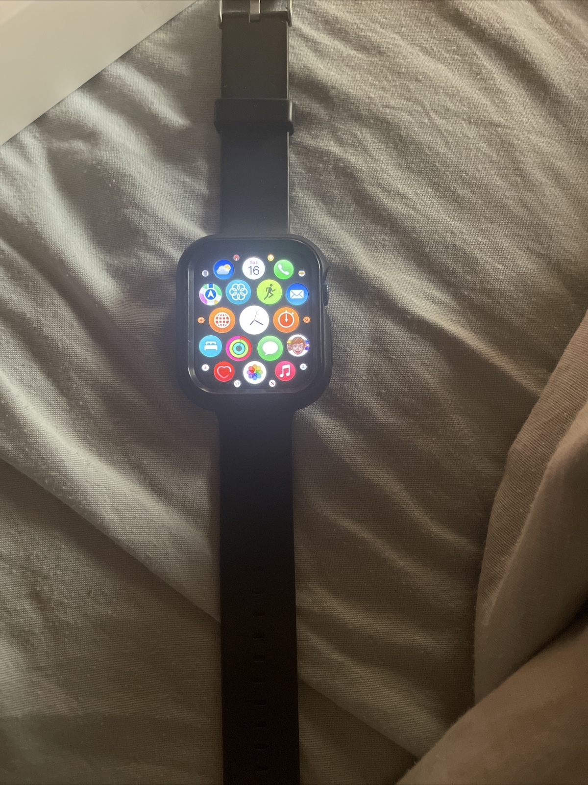 Apple Watch Series 7 GPS 45mm Blue Aluminum Case Abyss Blue Sport Band -…