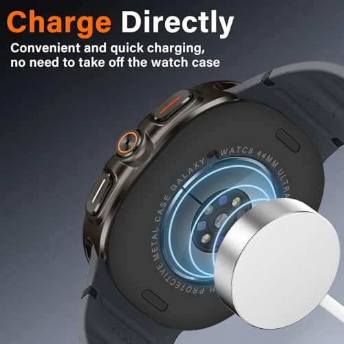1 Pack Rugged Case for Samsung Galaxy Watch 8 44mm Back Cover Metal Bumper Shock