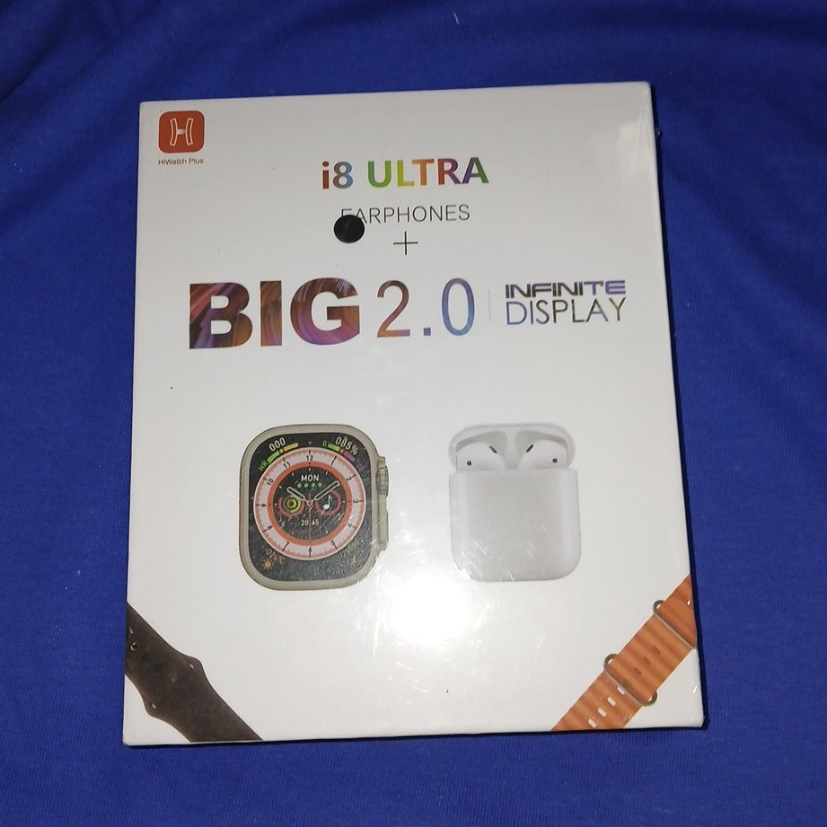 Orange Silicone Smart Watch 49mm 16GB With Earphones