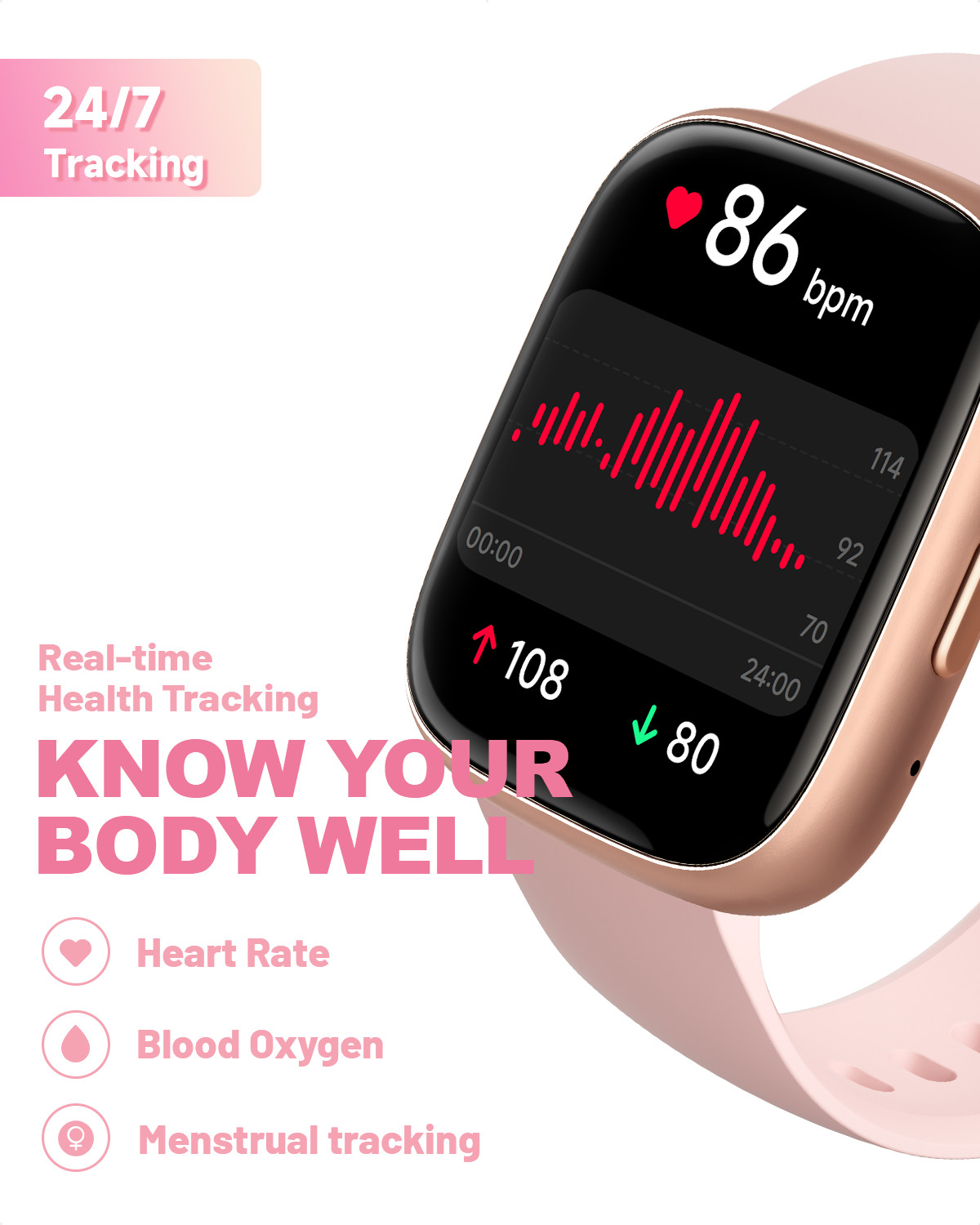 TOOBUR Smart Watch For Men/Women, Waterproof Smartwatch for iPhone Samsung Andro