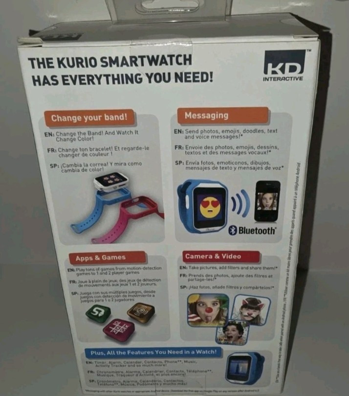 Kurio kids 2.0 NEW in box Smartwatch Blue and Red built for kids