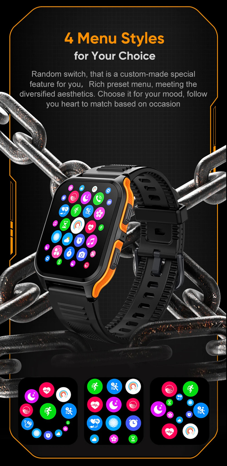 COLMI P73 1.9″ Bluetooth Call Smartwatch For Xiaomi Android IOS, IP68 Watch