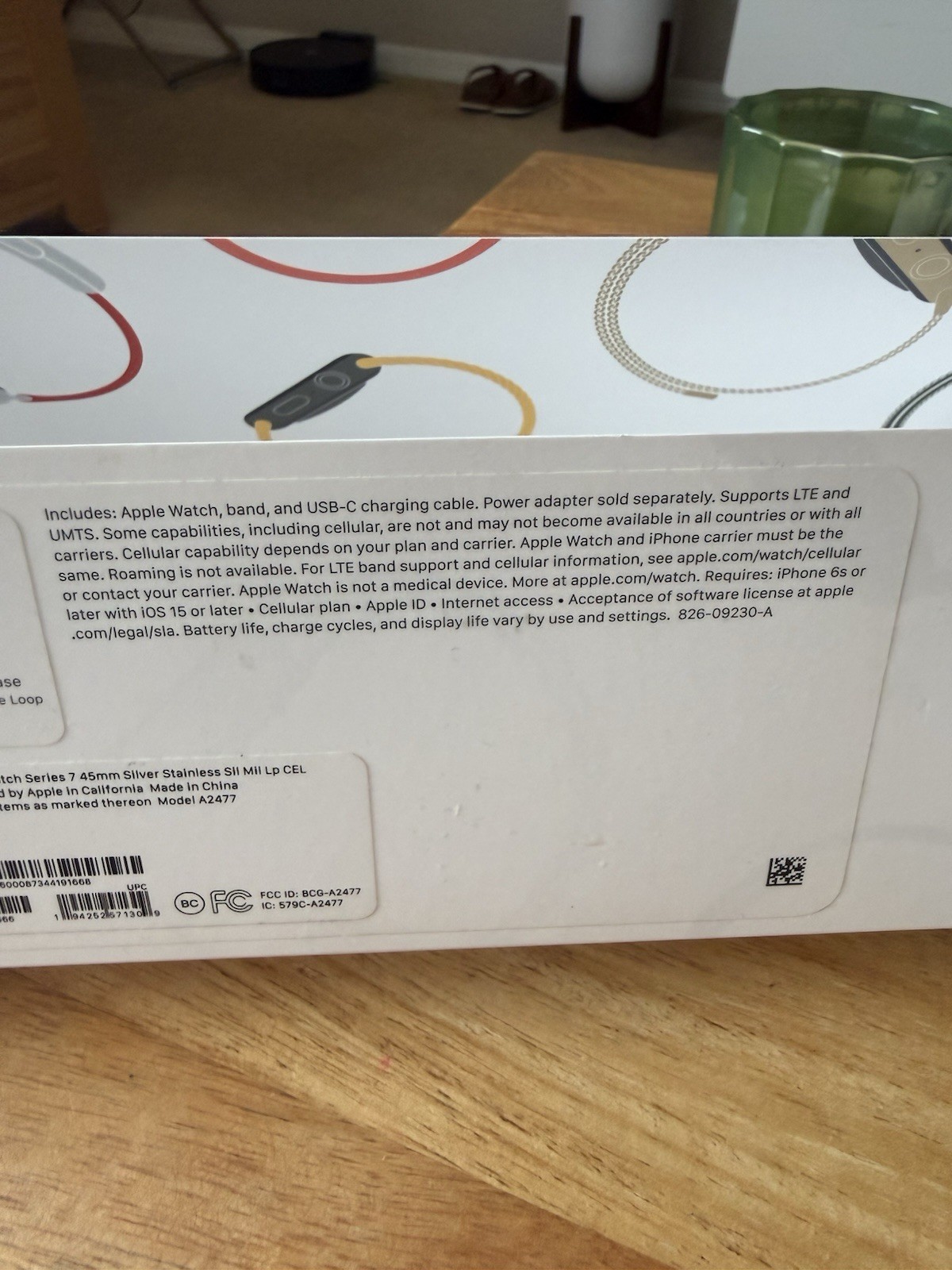 Apple Series 7 45MM Stainless Milanese Loop MKJG3LL/A Cellular/GPS AT&T 89% Batt