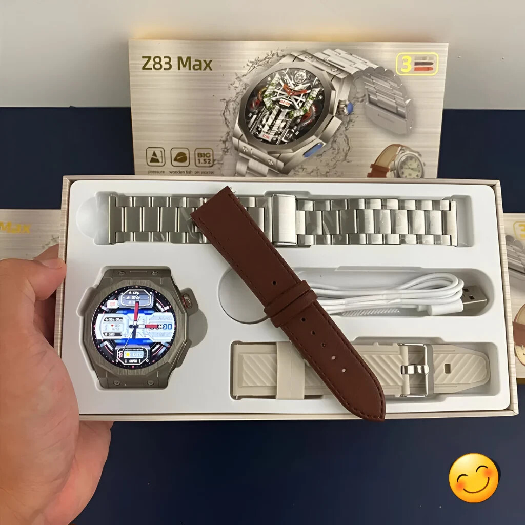 Z83 Max Smart Watch with 3 straps BT 5.3 1.52 inch – Great Gift