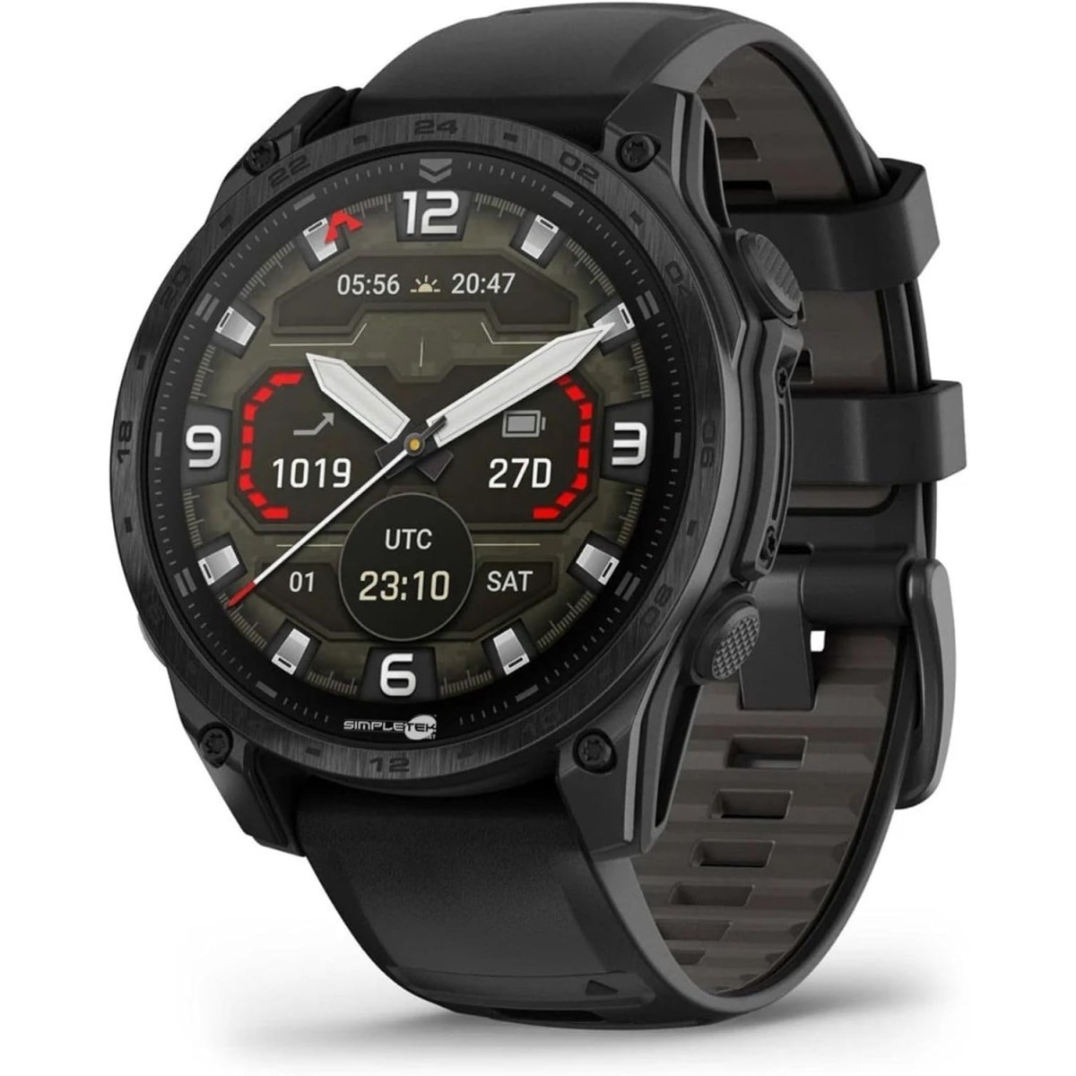 Tactical Amoled Smartwatch 47mm Ballistic GPS Flashlight Led Sapphire Titanium_