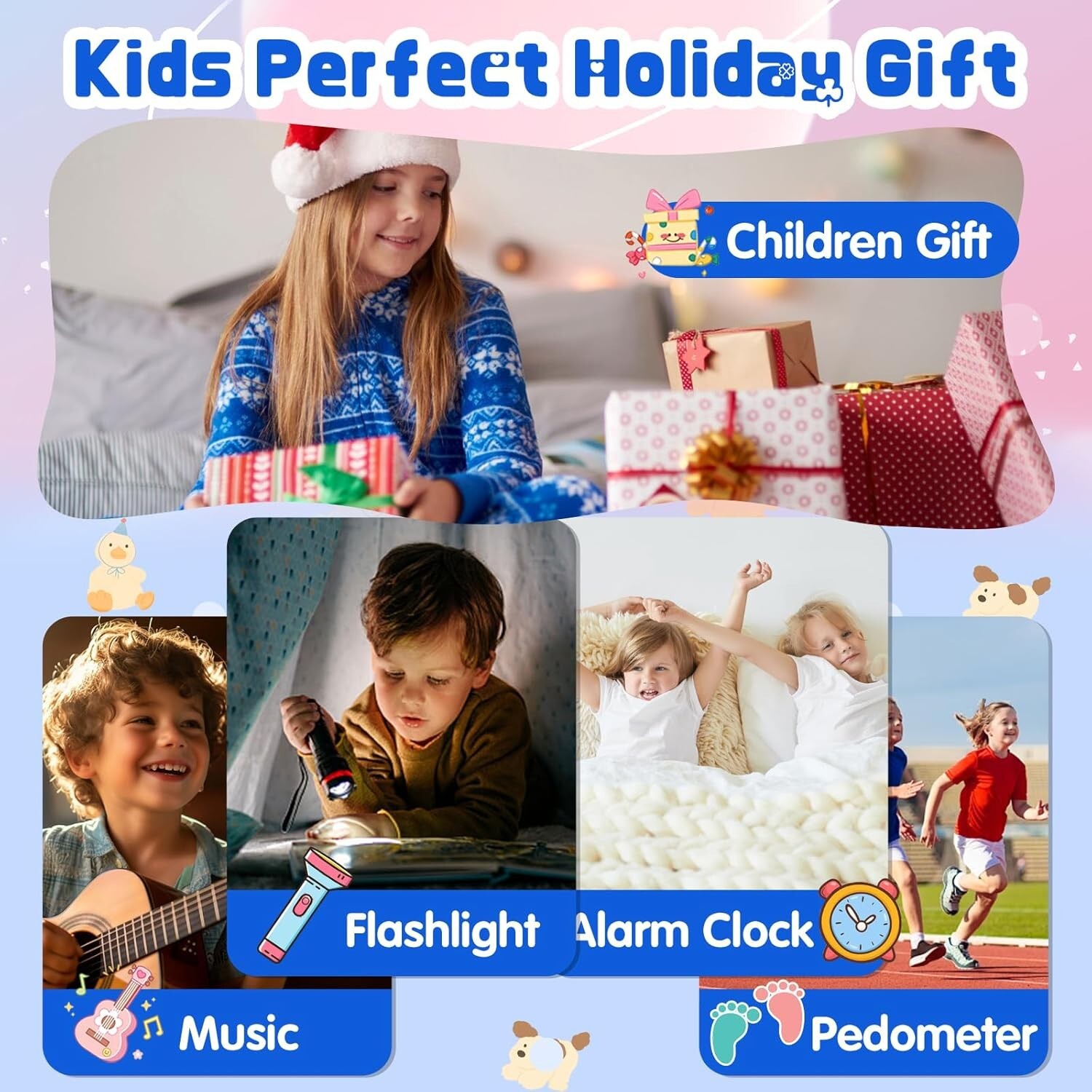 Touch Screen Kid’s Smart Watch with 15 Games Video Camera Music Player Alarm