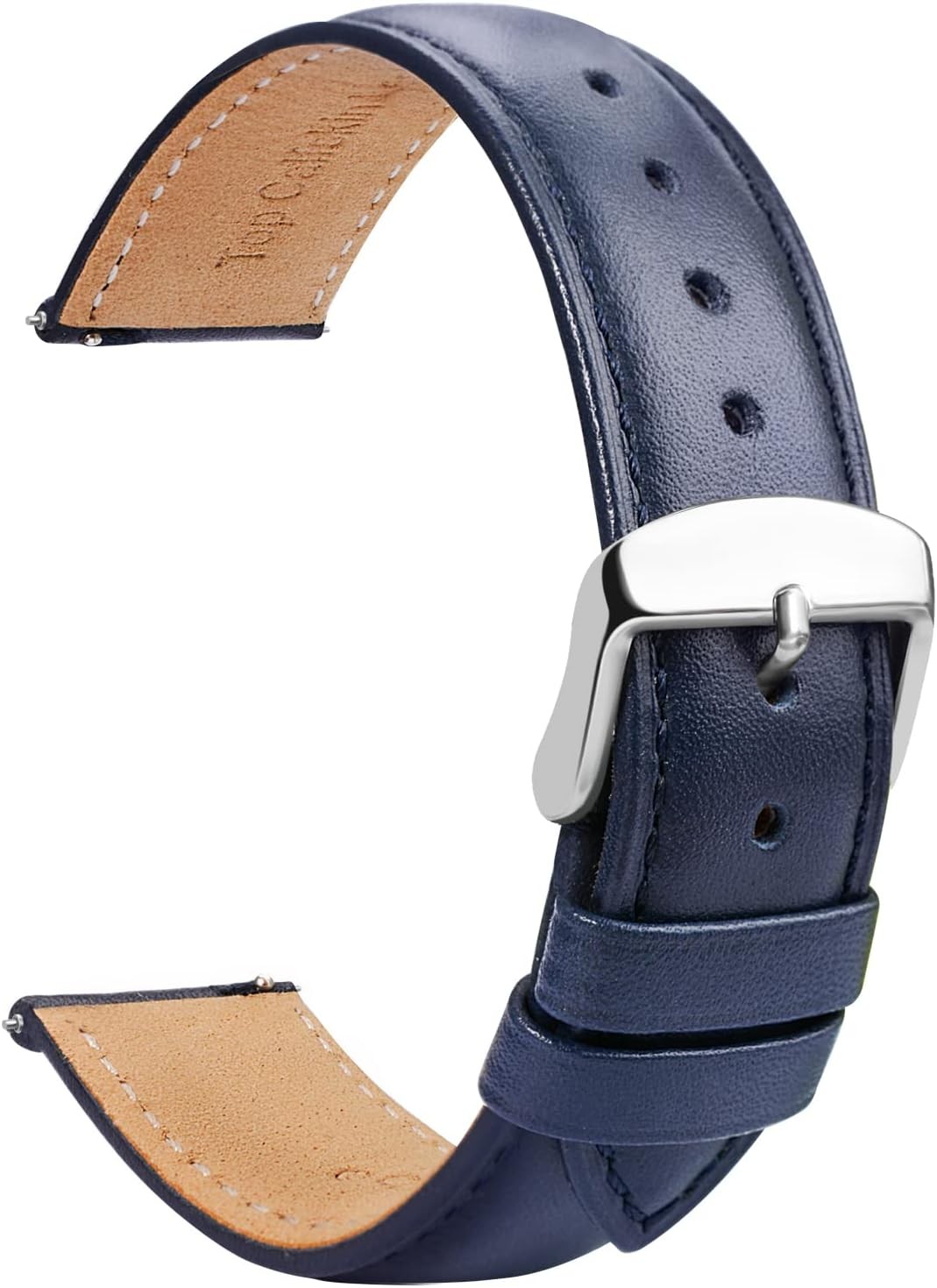 Leather Strap Compatible with Smart Watch 14mm 16mm 18mm 20mm Quick Release