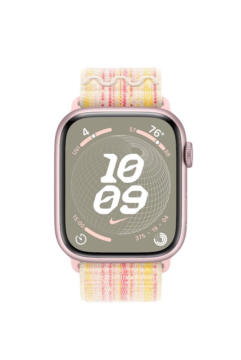 Apple Watch Series 9 45mm Aluminum with Sport Band – Navy And Nike Pink (GPS)