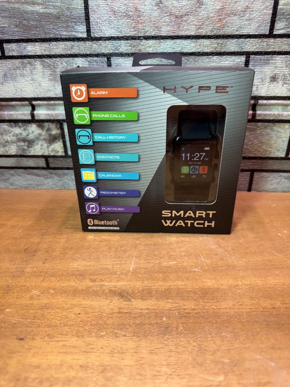 Hype Smart Watch Black w/ Bluetooth, New in Box, Free quikSHIP!!