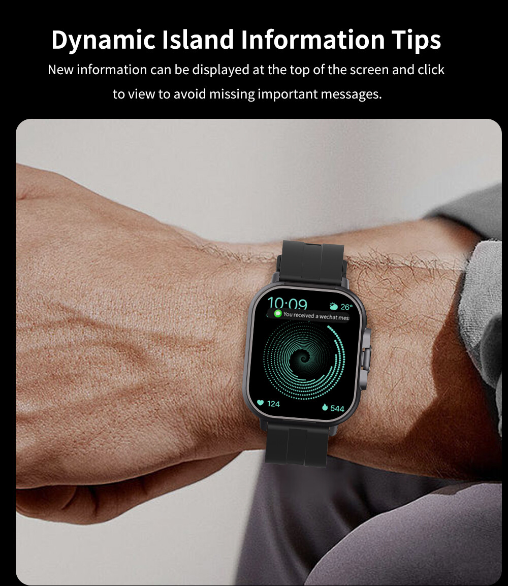 Wireless Headphones Bluetooth Smart Watch Touch Screen Bluetooth Call Bracelet