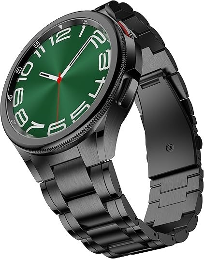 Solid Stainless Steel Strap Compatible with Samsung Galaxy Watch 6 Classic 47mm