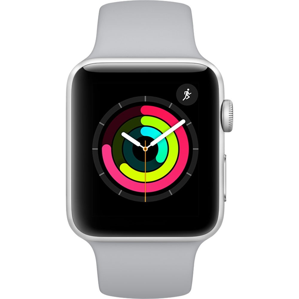 Apple Watch Series 3 42mm (GPS Only, Silver Aluminum Case, Fog Sport Band)