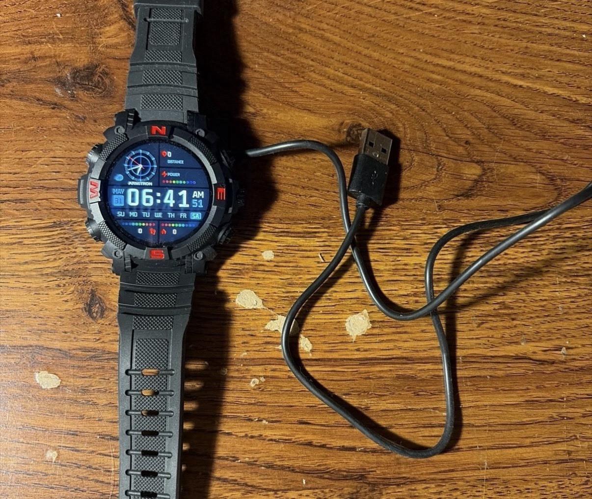 Armitron Sync Adult 53mm w/Voice Assistant & Backlight Smart Watch w/Charging