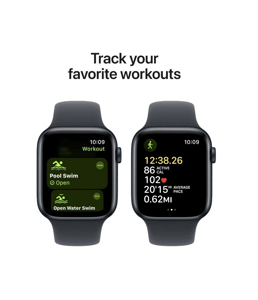 Apple Watch SE (2nd Gen) [GPS 44mm] Smartwatch Midnight S/M