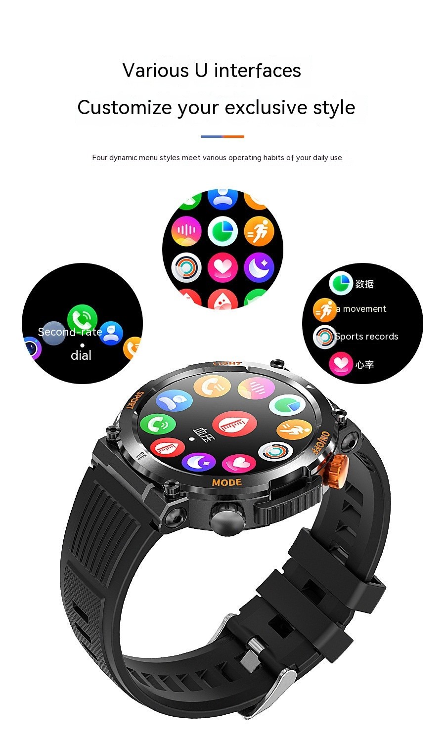 Smart Watch For Men & Women Bluetooth Call Heart Rate Blood Oxygen IP67